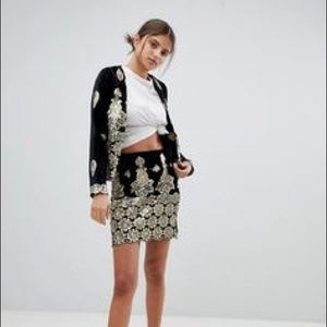 Missguided two piece skirt and jacket set